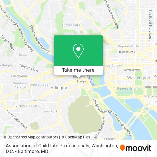 Association of Child Life Professionals map