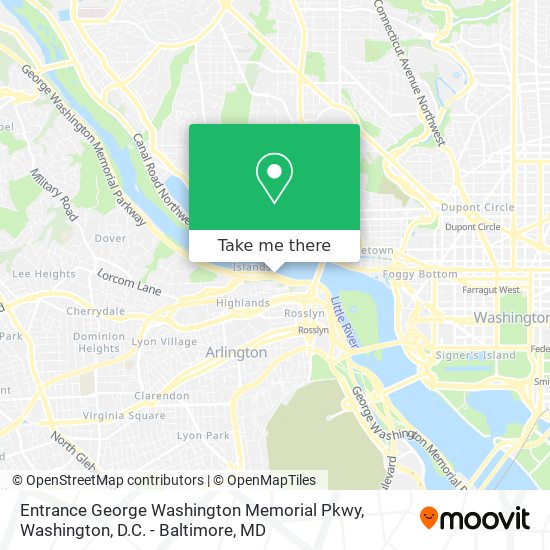Mapa de Entrance George Washington Memorial Pkwy
