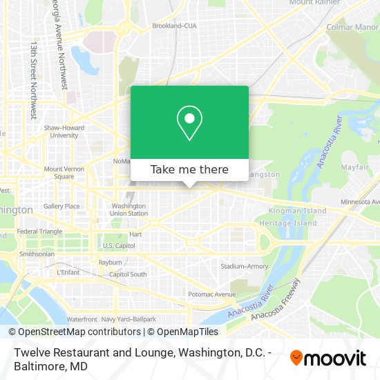 Twelve Restaurant and Lounge map