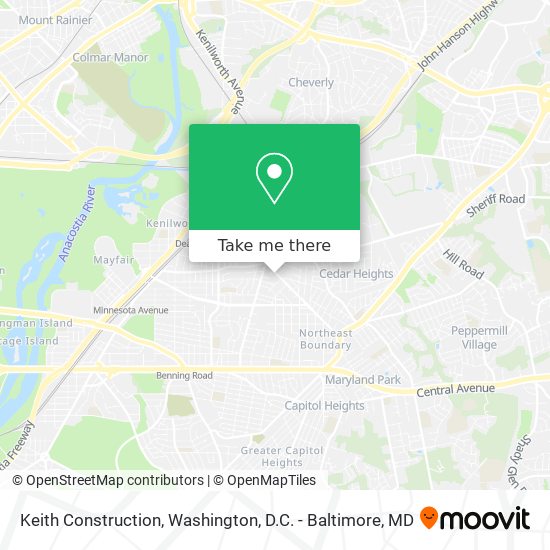 Keith Construction map