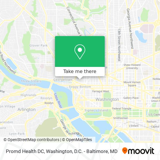Mapa de Promd Health DC