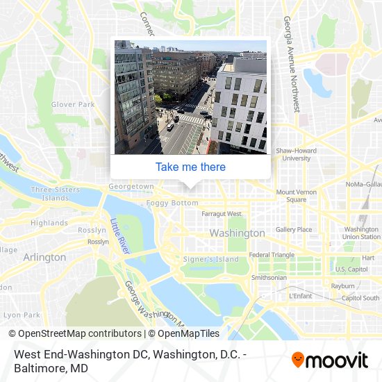 Mapa de West End-Washington DC