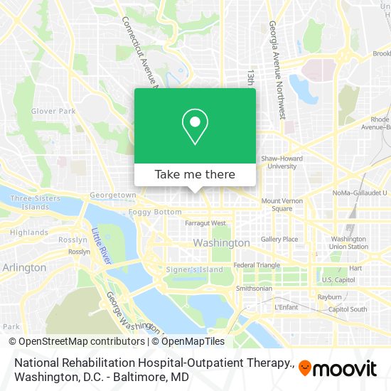 National Rehabilitation Hospital-Outpatient Therapy. map