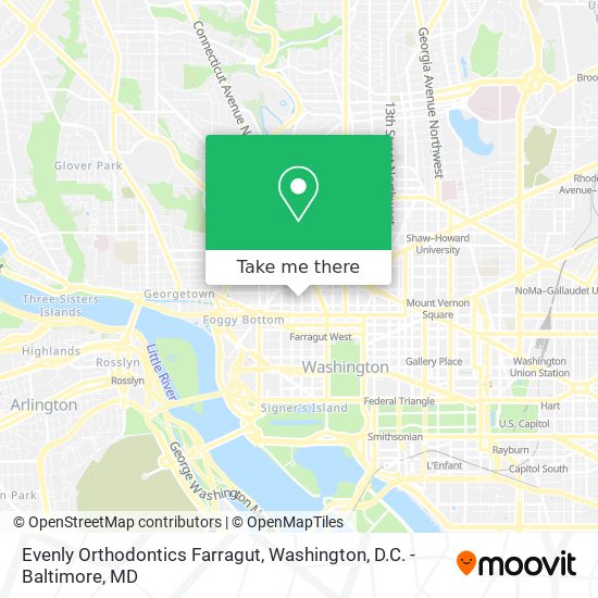 Evenly Orthodontics Farragut map