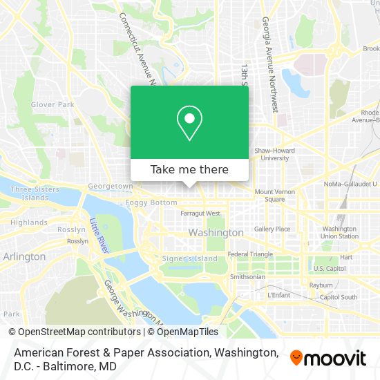 American Forest & Paper Association map