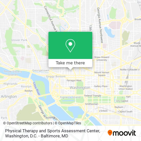 Physical Therapy and Sports Assessment Center map