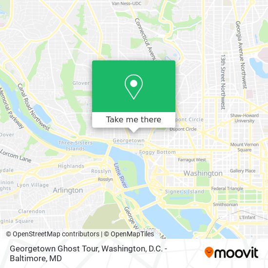 Mapa de Georgetown Ghost Tour