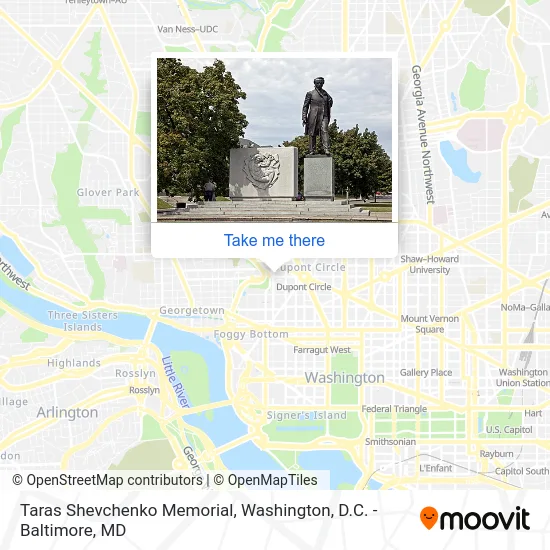 Taras Shevchenko Memorial map