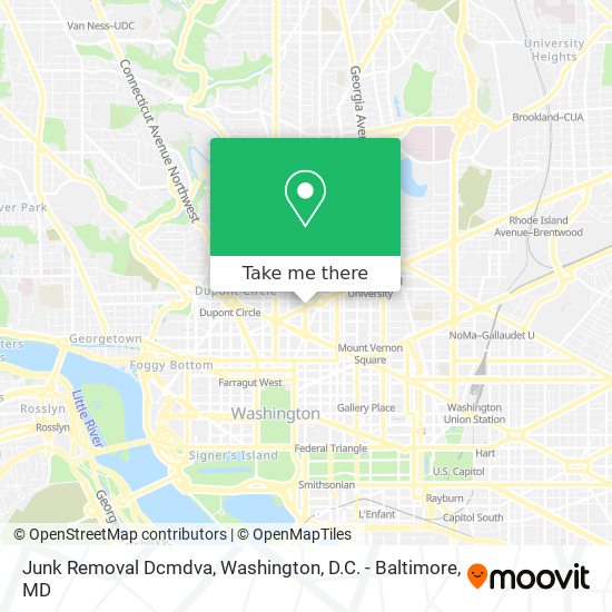 Mapa de Junk Removal Dcmdva