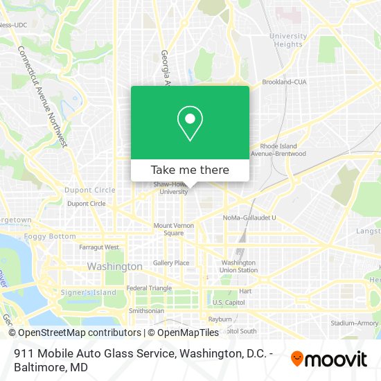 Mapa de 911 Mobile Auto Glass Service