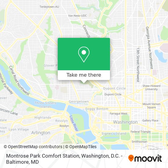 Montrose Park Comfort Station map