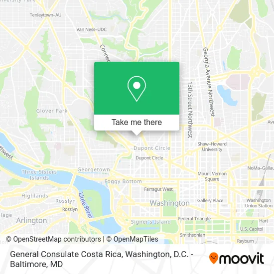 General Consulate Costa Rica map