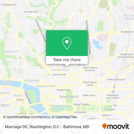 Mapa de Marriage DC