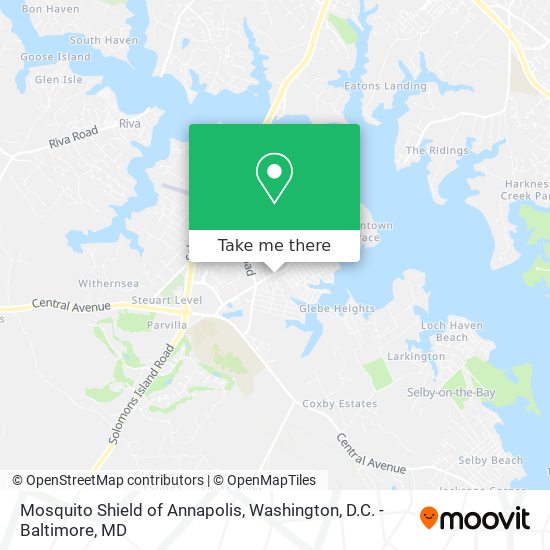 Mosquito Shield of Annapolis map