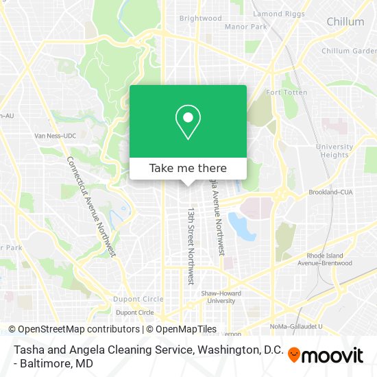 Mapa de Tasha and Angela Cleaning Service