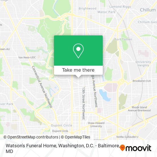 Mapa de Watson's Funeral Home