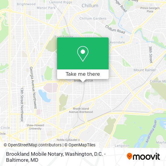 Mapa de Brookland Mobile Notary