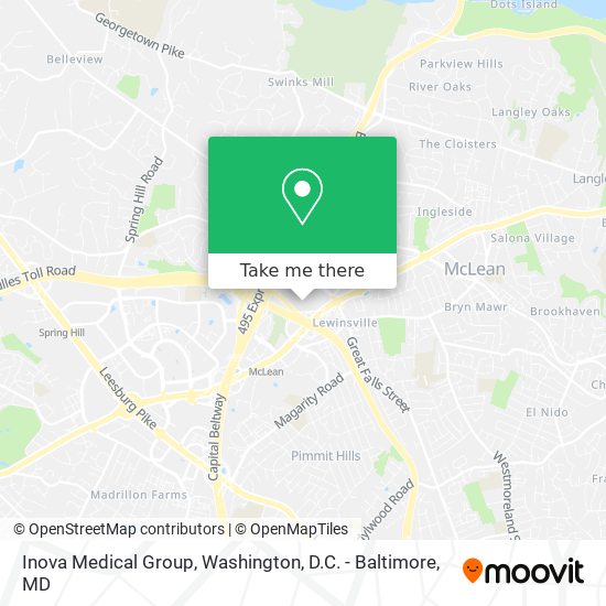 Inova Medical Group map