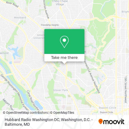 Mapa de Hubbard Radio Washington DC