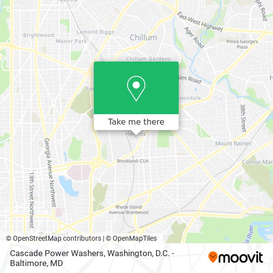 Cascade Power Washers map