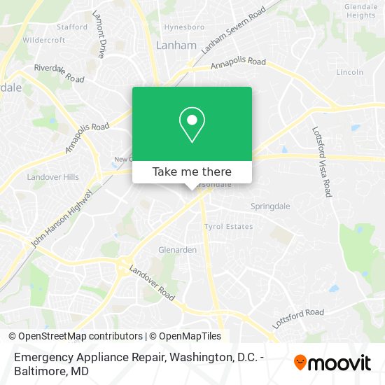 Emergency Appliance Repair map