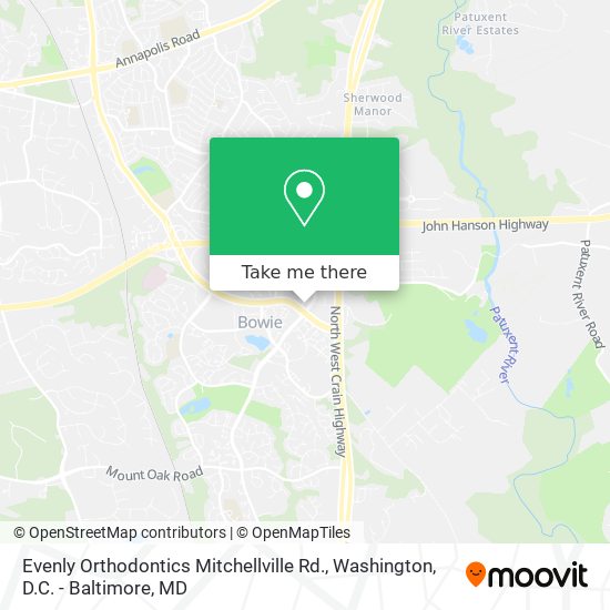 Evenly Orthodontics Mitchellville Rd. map