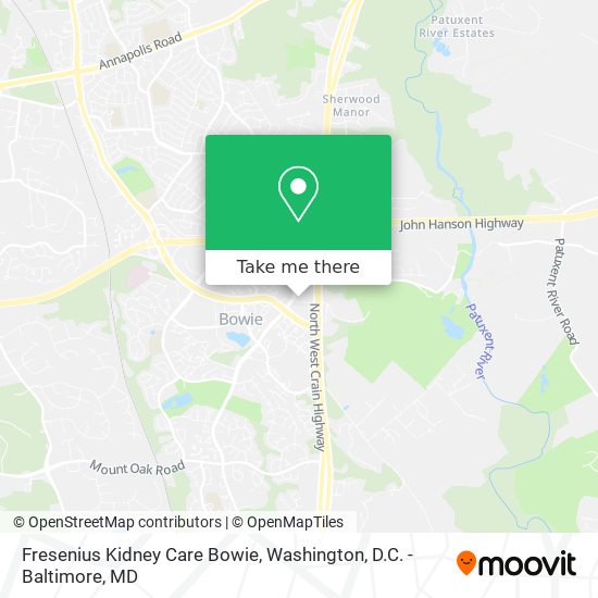 Fresenius Kidney Care Bowie map