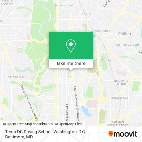 Tesfu DC Driving School map