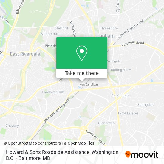 Howard & Sons Roadside Assistance map