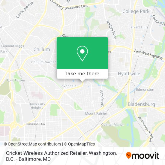 Mapa de Cricket Wireless Authorized Retailer