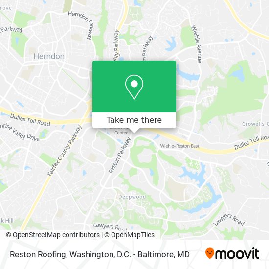 Reston Roofing map