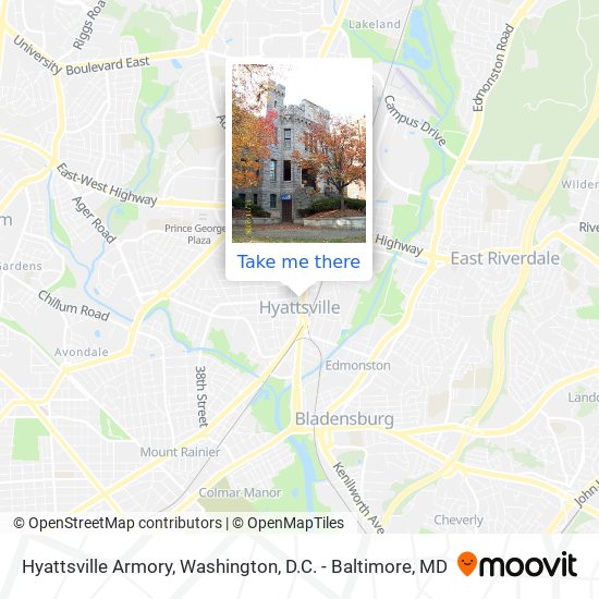 Hyattsville Armory map