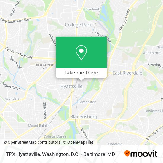 TPX Hyattsville map