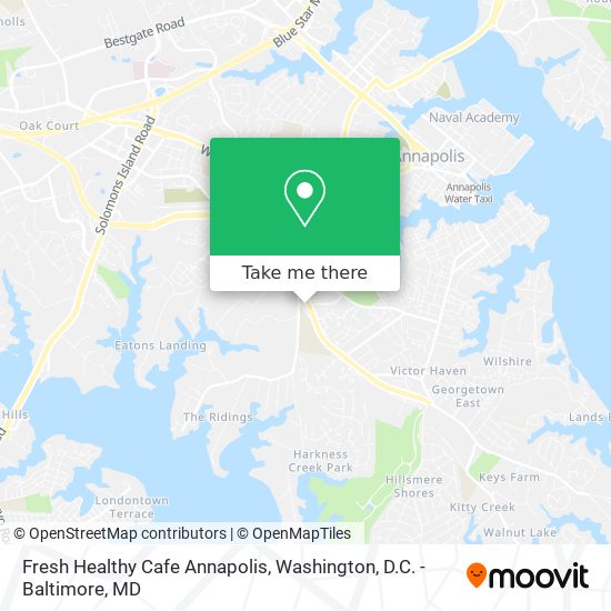 Mapa de Fresh Healthy Cafe Annapolis