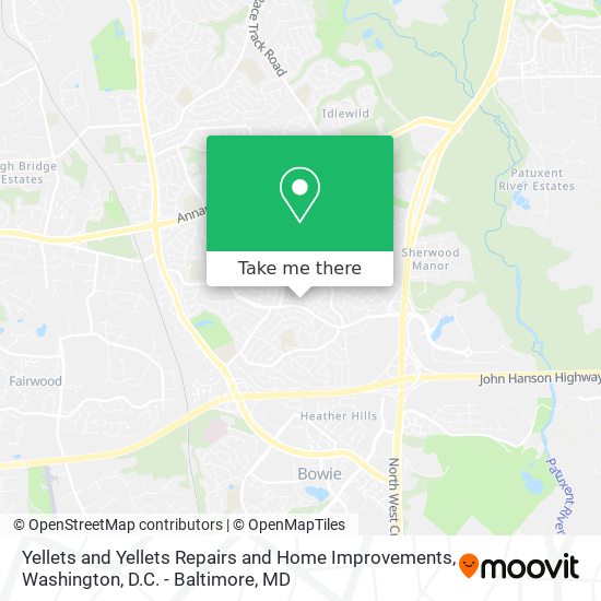 Yellets and Yellets Repairs and Home Improvements map