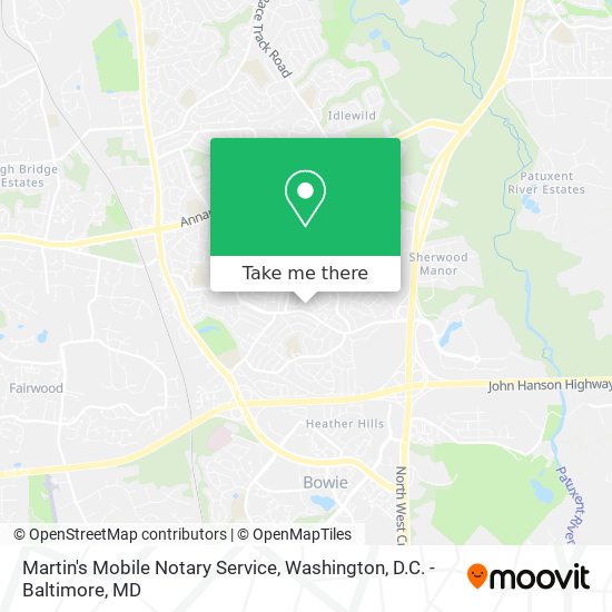 Martin's Mobile Notary Service map