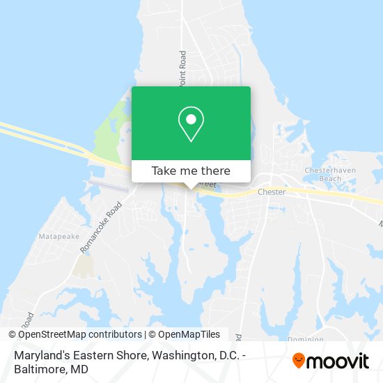 Mapa de Maryland's Eastern Shore