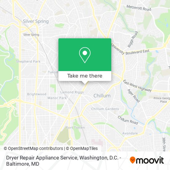 Mapa de Dryer Repair Appliance Service