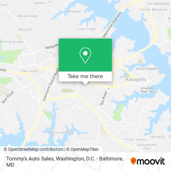 Tommy's Auto Sales map