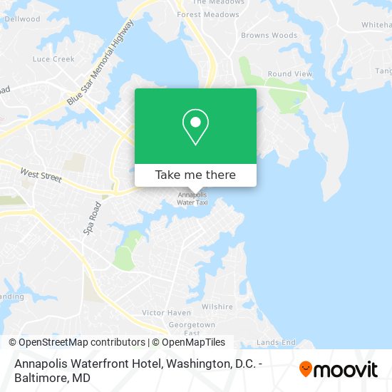 Mapa de Annapolis Waterfront Hotel