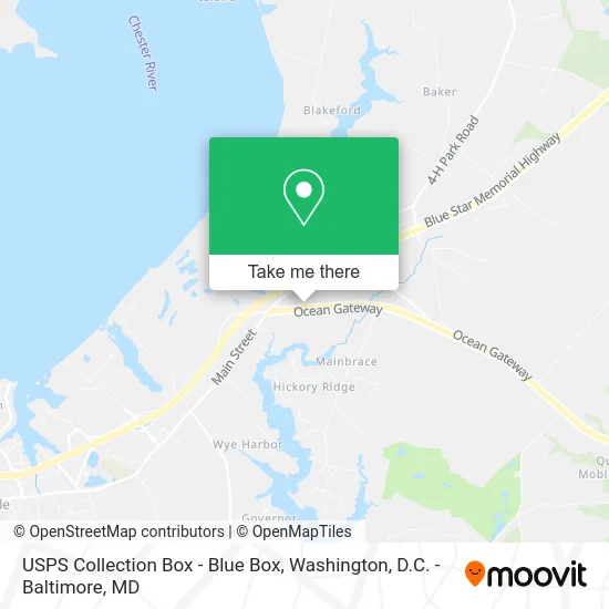 USPS Collection Box - Blue Box map