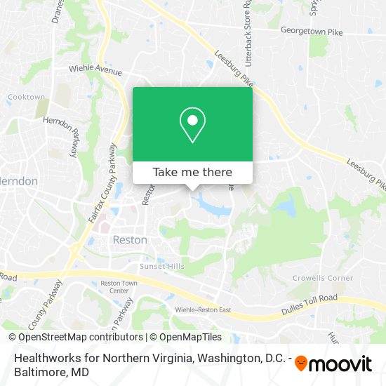 Healthworks for Northern Virginia map