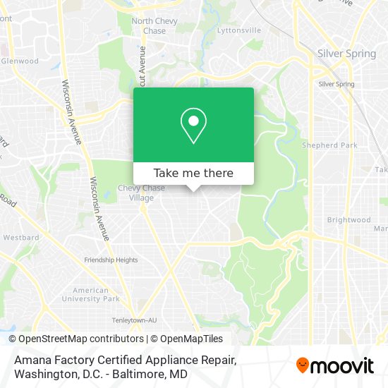 Amana Factory Certified Appliance Repair map