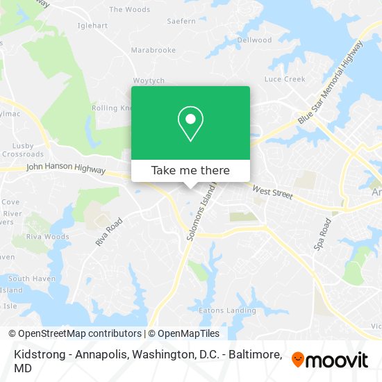 Kidstrong - Annapolis map