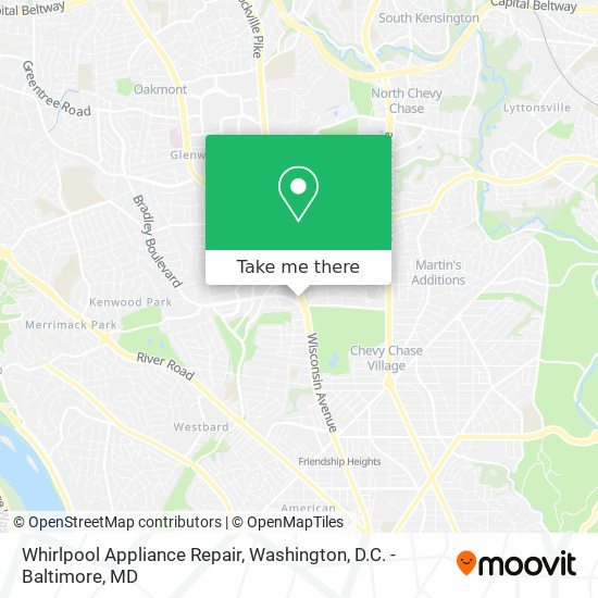 Whirlpool Appliance Repair map