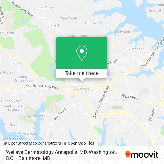 Wellave Dermatology Annapolis, MD map