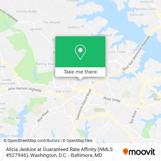 Mapa de Alicia Jenkins at Guaranteed Rate Affinity (NMLS #527946)