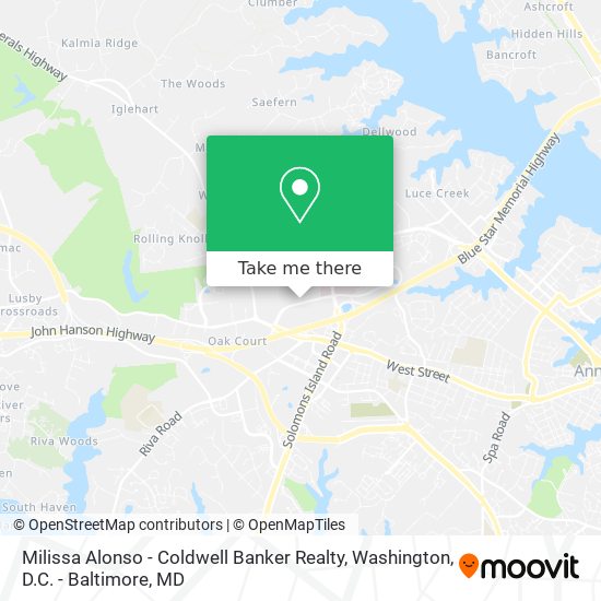 Milissa Alonso - Coldwell Banker Realty map