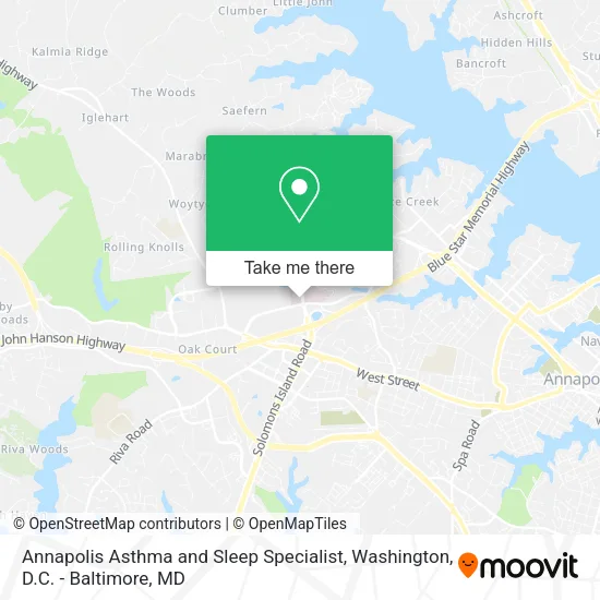 Mapa de Annapolis Asthma and Sleep Specialist