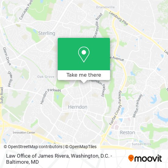 Law Office of James Rivera map